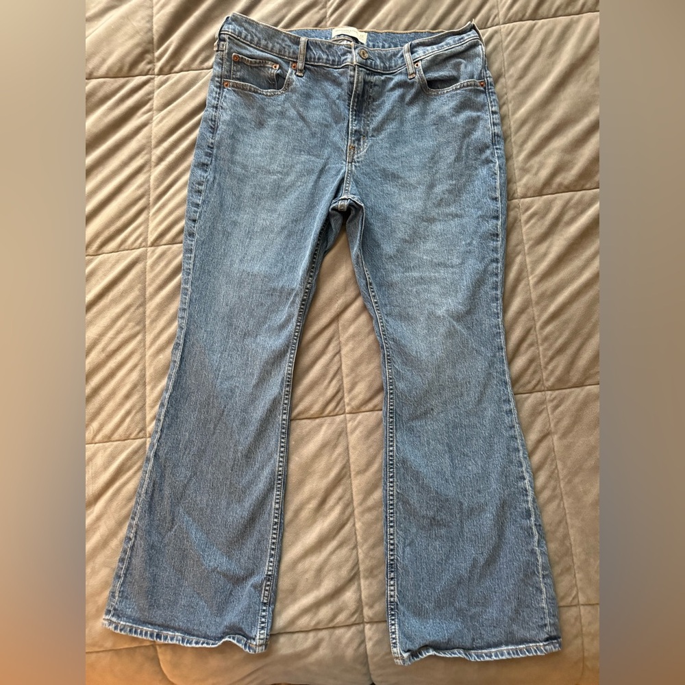 Abercrombie Women's mid-rise bootcut jeans